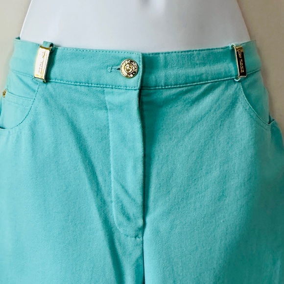 St John Turquoise 5 Pocket High Waist Straight Leg Jeans Size 6 - Picture 6 of 7